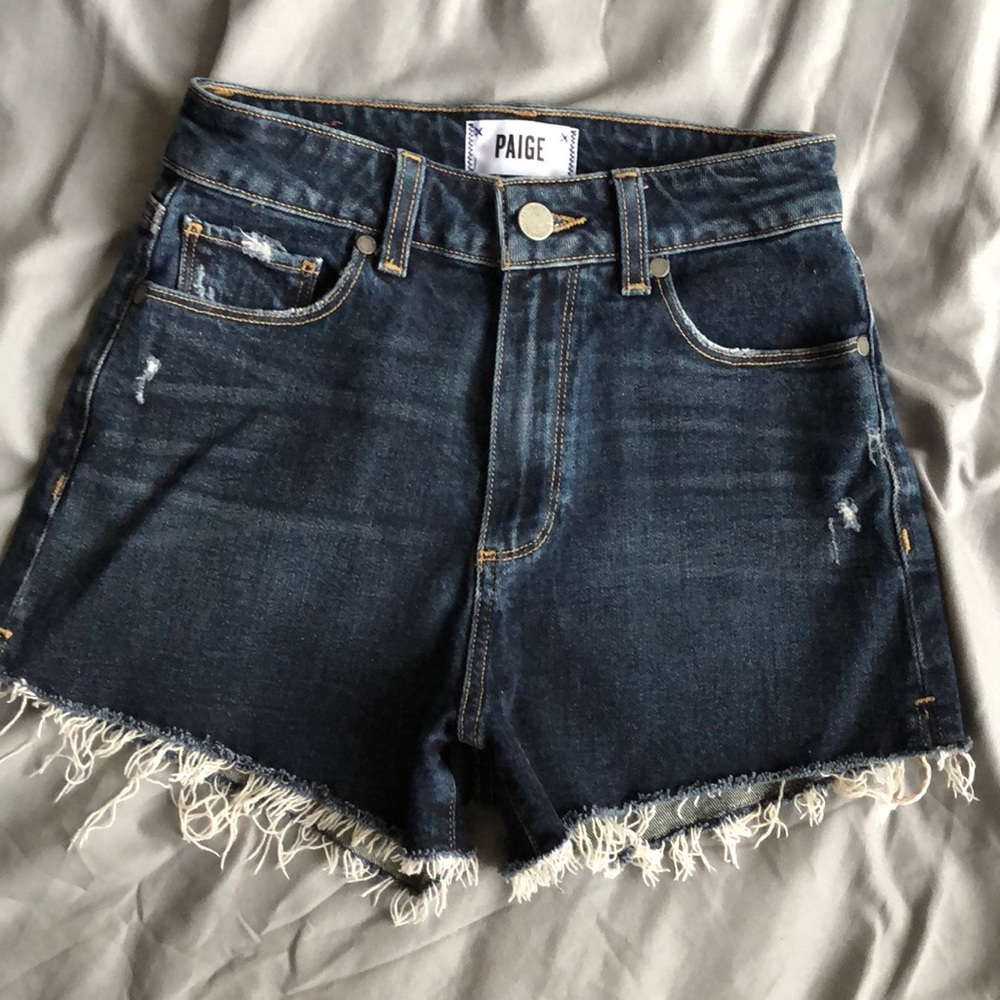 Paige Margot Titus High Waisted Destructed Shorts